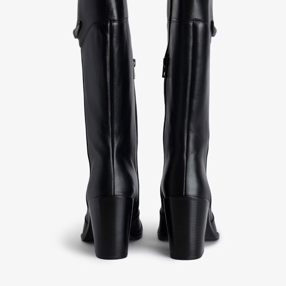 NIB | Zadig & Voltaire | Preiser | Black Leather Tall Boots - Picture 5 of 11